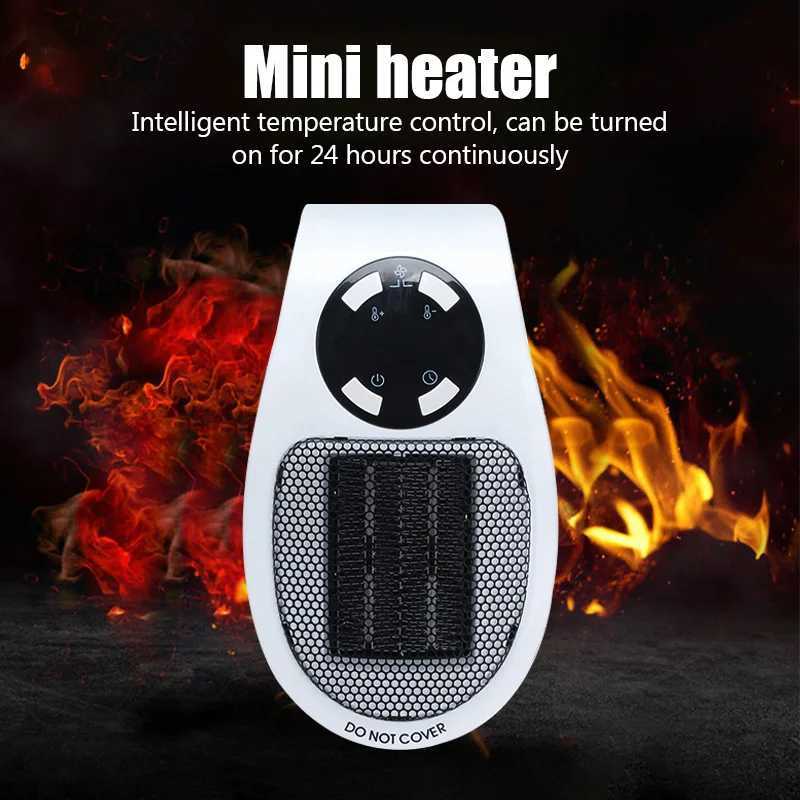 Portable Heater Electric Heater Plug In Wall Room Heater Home Appliance Heating Stove Mini Radiator Remote Warmer Machine 500W Y251113