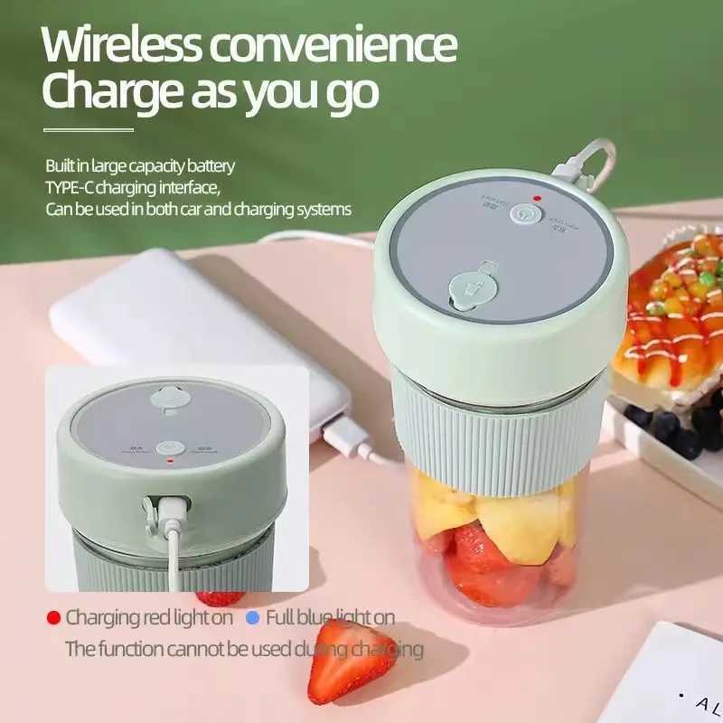 New Electric Fresh Juicer Powerful Crushed Ice Wireless Mini Portable Blender Bottle Juice Extractors Smoothie Mixer Cup C251113