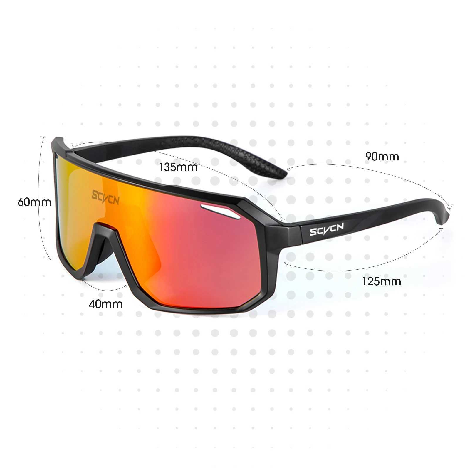 SCVCN New Cycling Glasses Bike Sunglasses Men UV400 Eyewear Outdoor Sports MTB Goggles Bicycle Women Riding Hiking SunglassesC250412