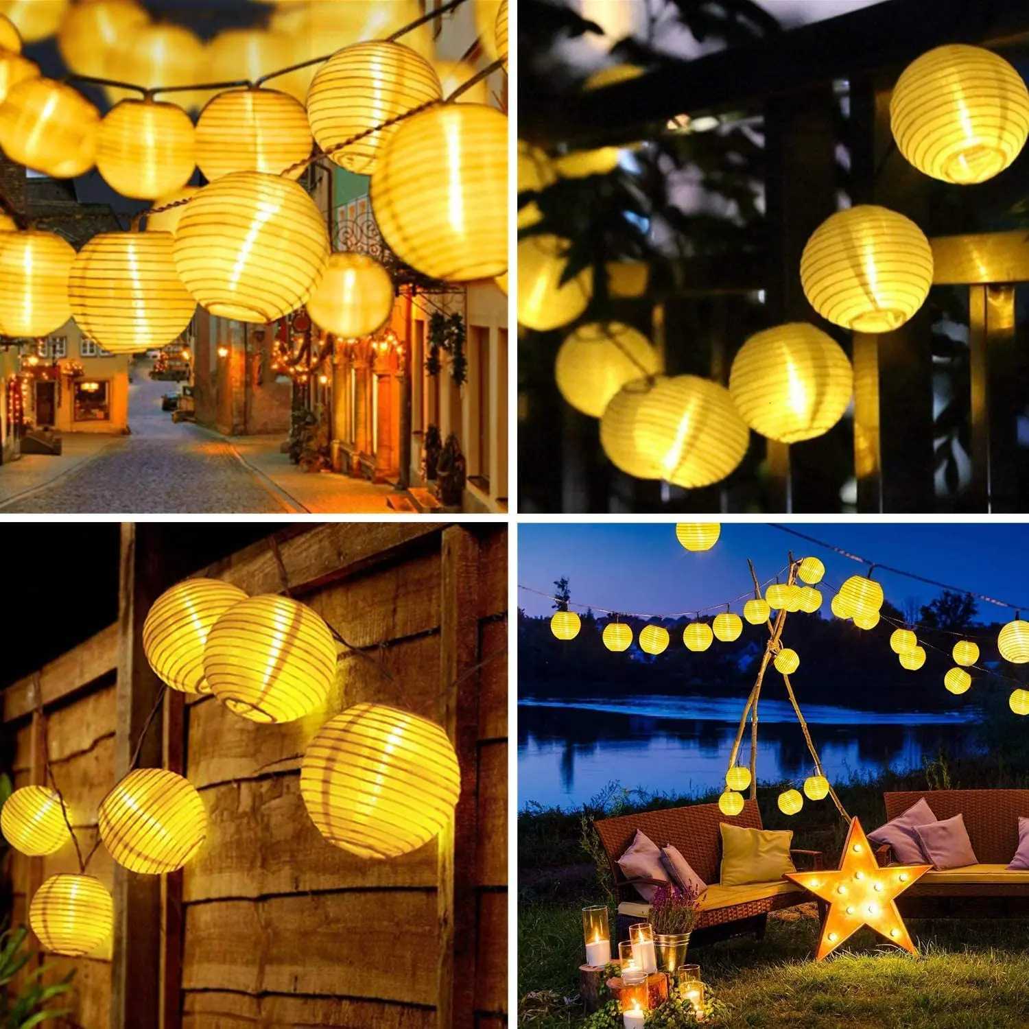 Waterproof Lantern Solar String Fairy Lights 65M 30 LED Outdoor Garland Patio Light Solar Power Lamp Christmas for Garden Decor M251113