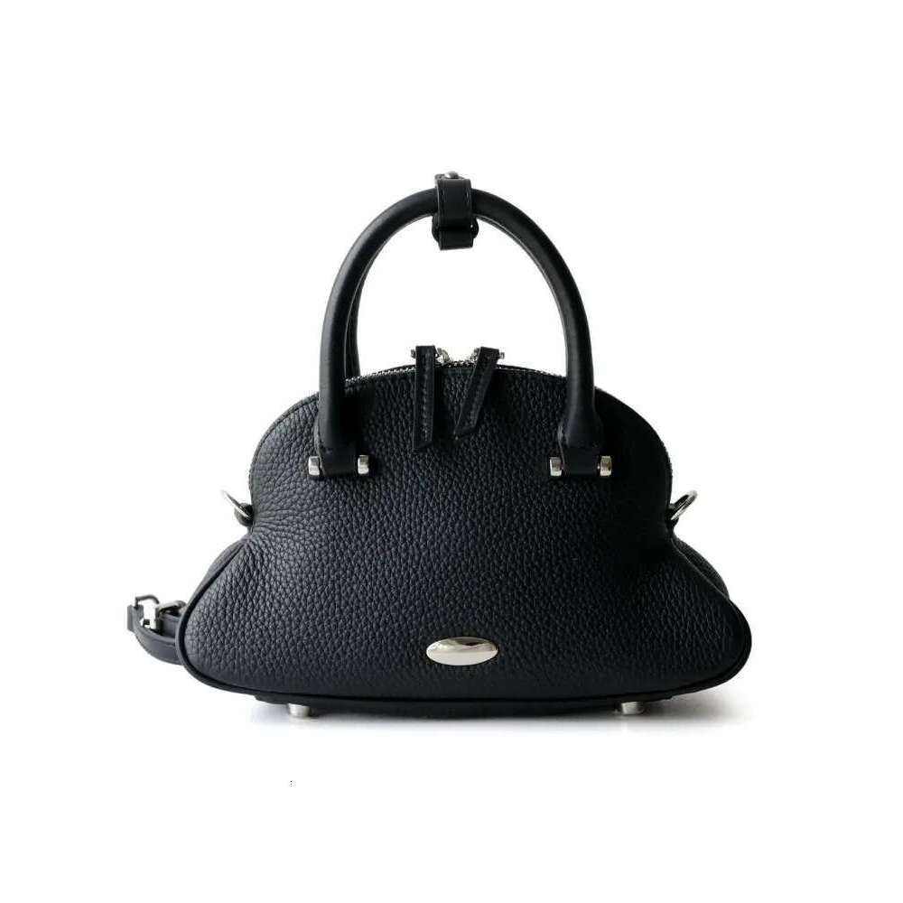 Women Cowskin Genuine Leather Bag Fashion Design Shell Totes Office Ladies Handbag Solid Color Crossbody Single Shoulder Bags