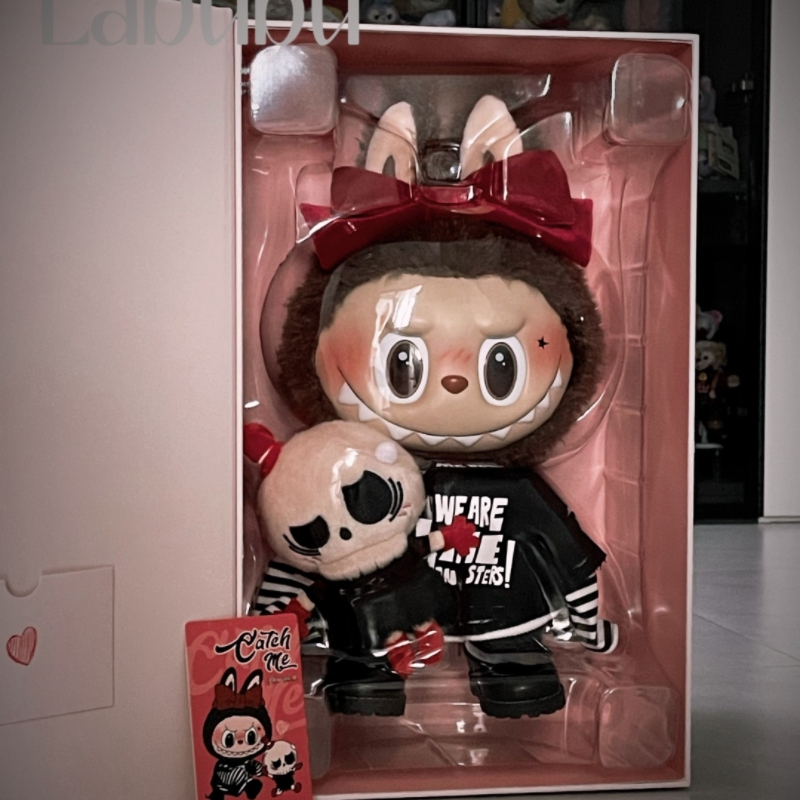 38Cm labubu Valentine's Day The Monsters Catch If You Like Me Trendy Garage Kit Collection Valentine Gift Zimomo A gift for the child PVC Figurin
