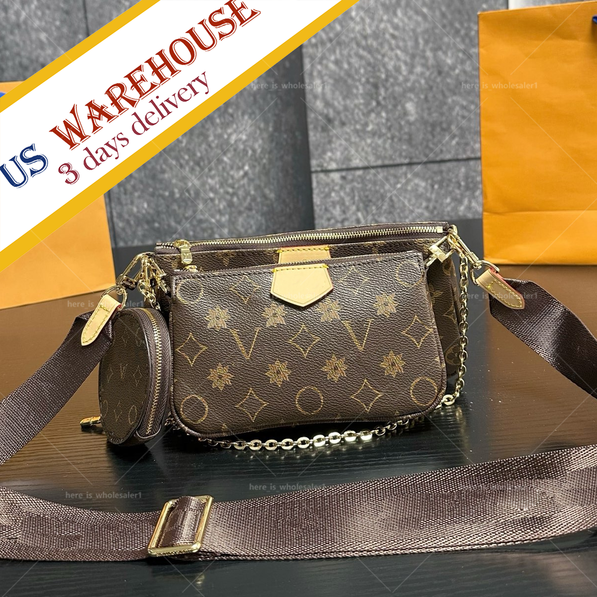 10A Luxury designer bag l0uisvu111ittonbag for women purses shoulder bag handbags fashion wallet metal chain bag crossbody classic old flower leather vintage