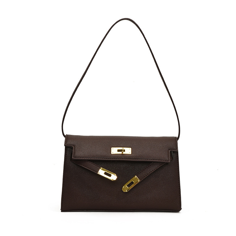 2025S Designer Women S Bag Light Luxury Texture Handbag Women S New Kelly Simple And Versatile Commuting Small Square Bag Single Shoulder Armpit Bag