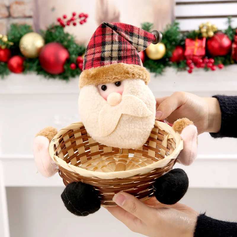Christmas Merry Christmas Candy Storage Basket Santa Claus Storage Basket Christmas Candy Storage Basket Decoration 2025 Xmas Gifts Box Y251113