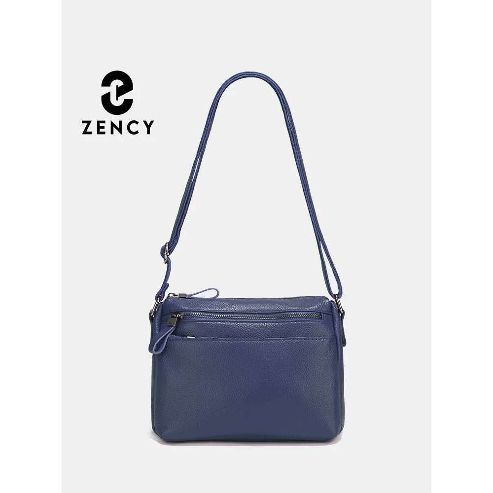 Zency 2025 New Women Handbag First Layer Leather Large Crossbody High Quality Ladies Shoulder Bag Satchels For Commute Shoppers