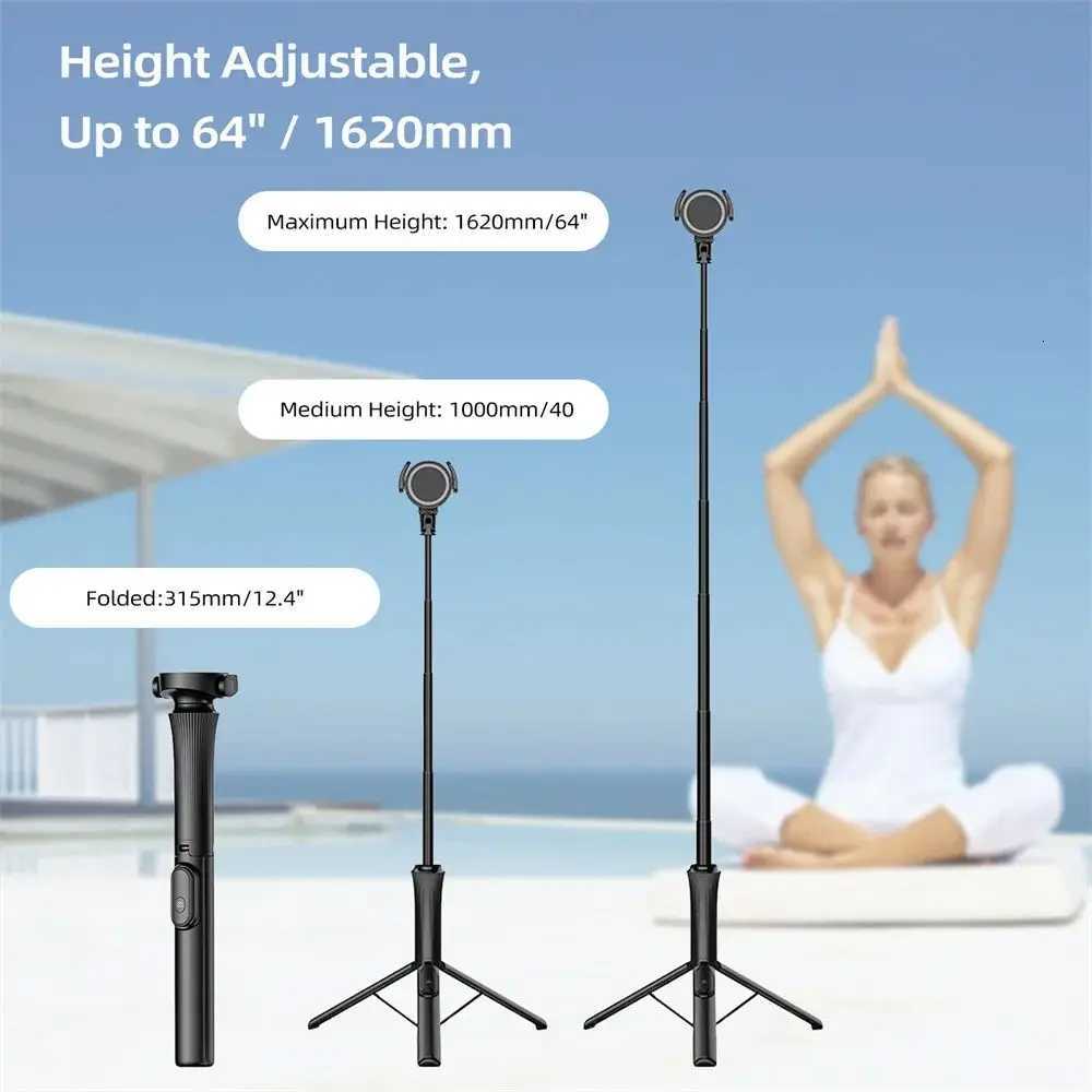 Tripod Magnetic Selfie Stick Phone with Remote Extendable Phone Tripod Stand for Iphone 15 14 13 12 11 10 g PhoneM251113