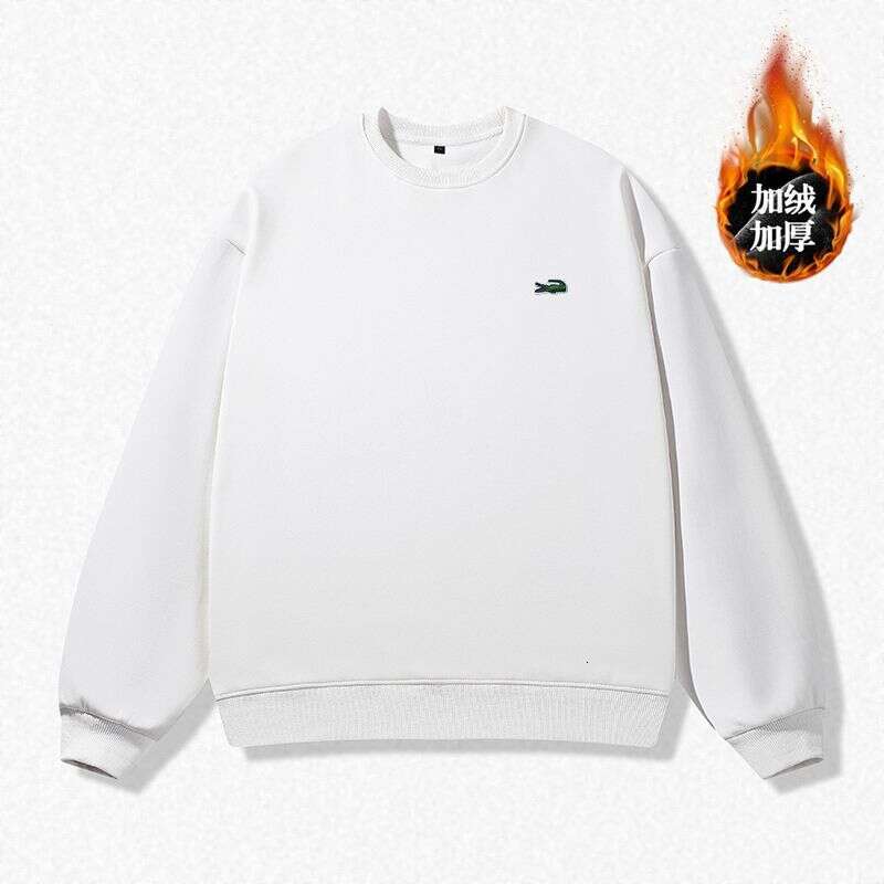 Noble Crocodile Sweatshirt For Designer Handbag Men 2025 Autumn Winter New Fleece Lined Thick Loose Casual Long Sleeve Versatile Top