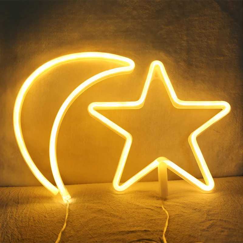 Star Cloud Moon Neon Light Sign Lamp USB LED Night Lights Decoration for Home Wedding Bar Business Party Xmas Gifts Neon Lamp M251113