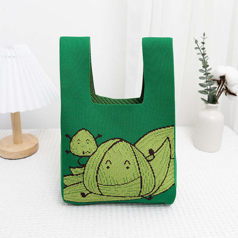Knitted Dragon Boat Festival cartoon gift bag, fashionable and niche handbag pattern