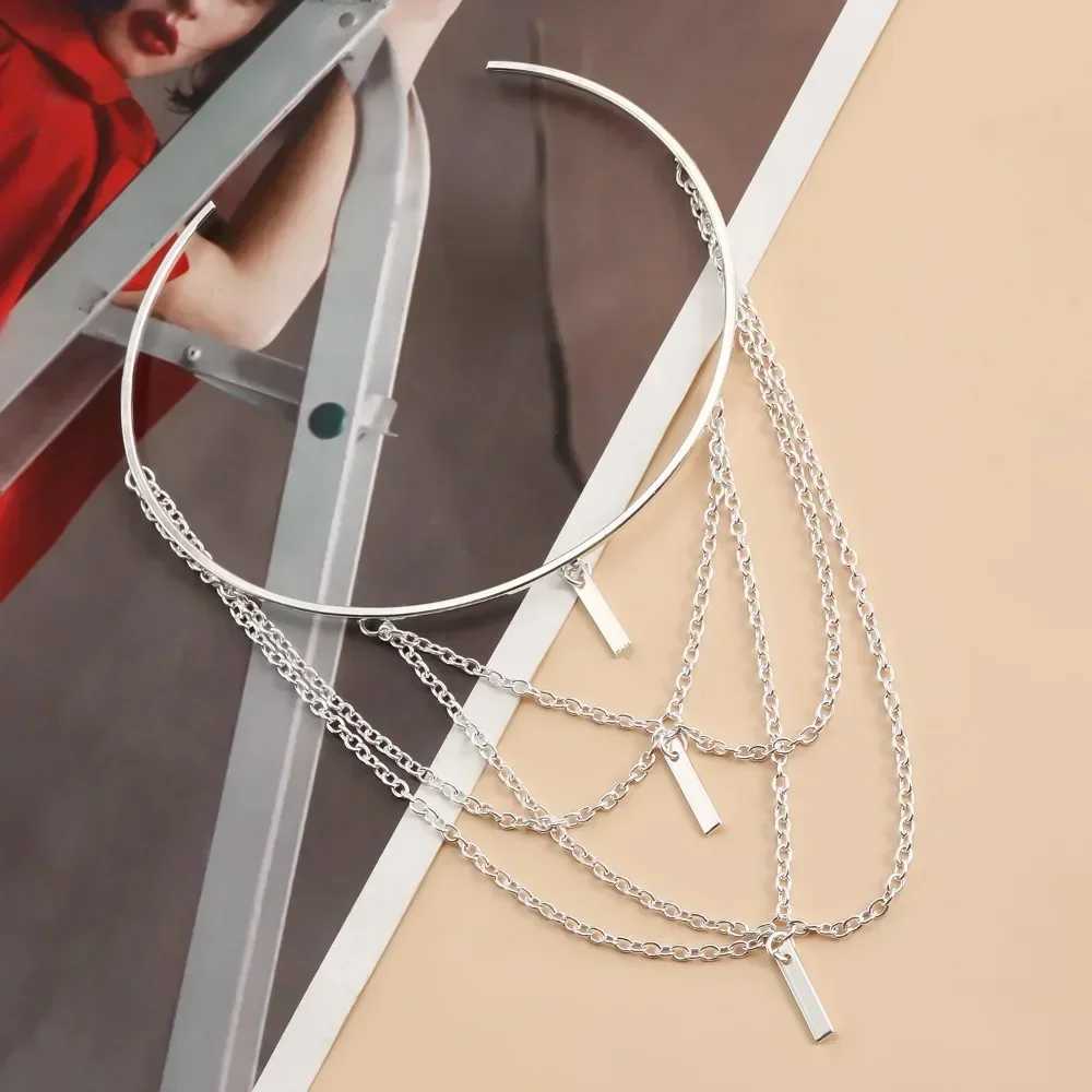 Gold Color Open Upper Arm Bracelet Womens Jewelry Rectangle Charm Tassel Arm Bangle Party Summer Fashion Accessories NewC250411