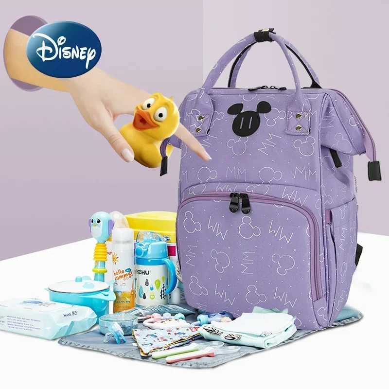 Disney Mickey new diaper bag luxury brand fashionable maternity bag large capacity multifunctional baby diaper bagXJ250412