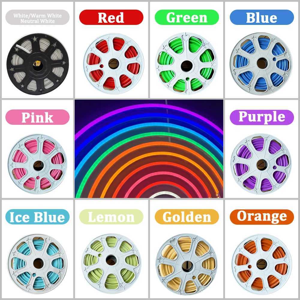 2835SMD 120Leds S shape Led Strip 6mm 8mm Separation Neon Flexible Bendable Silicone DIY Sign Light 12Colors Waterproof 1m-10m W251112