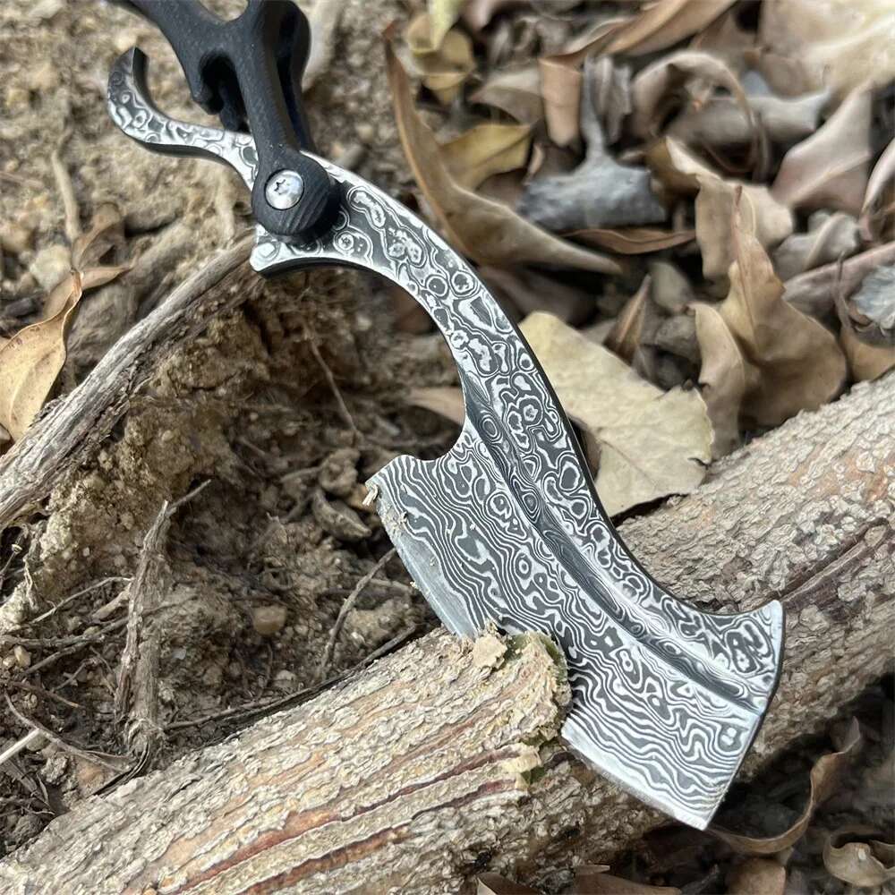 Damascus Steel Razor Folding Pocket Knife G10 Handle High Quality Outdoor Camping Knives Hunting Hiking Survival EDC Tools
