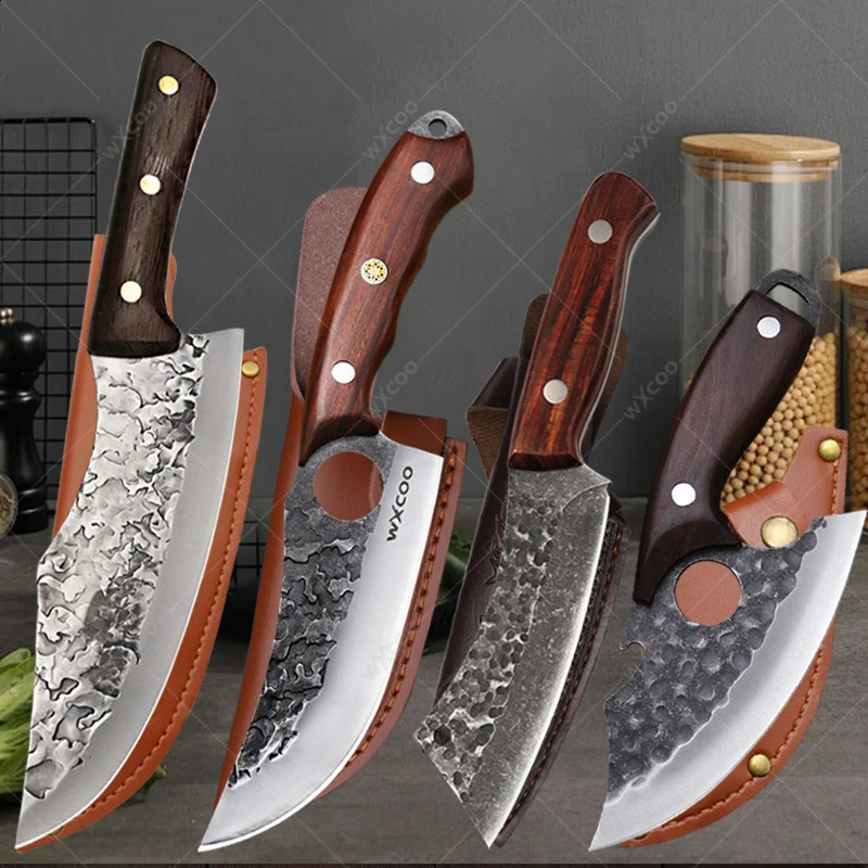 WXCOO Multipurpose Hand-forged Boning Knives Stainless Steel Kitchen Chef Knife Meat Cutting Fruit Utility Knife Barbecue Knife 250410