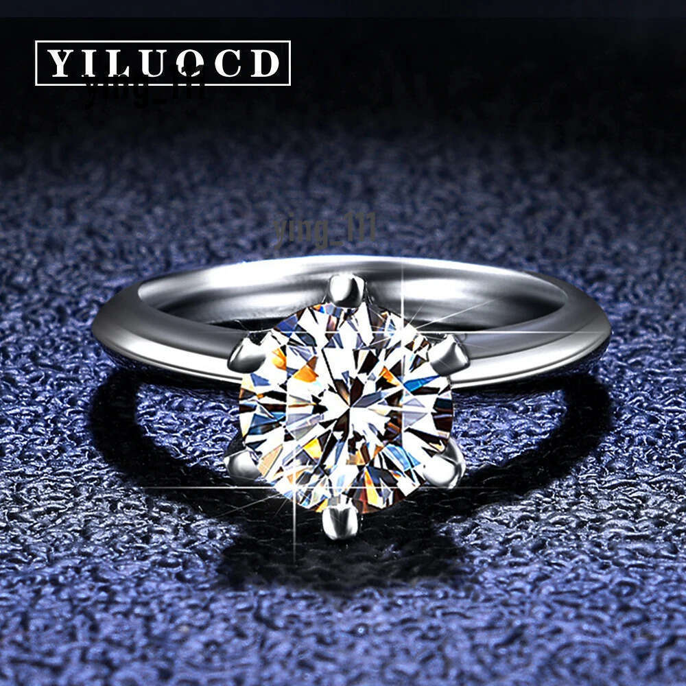 Ct D Color Moissanite Diamond Sterling Sier Promise Rings Engagement Wedding Bands Gra Certified Fine Jewelry