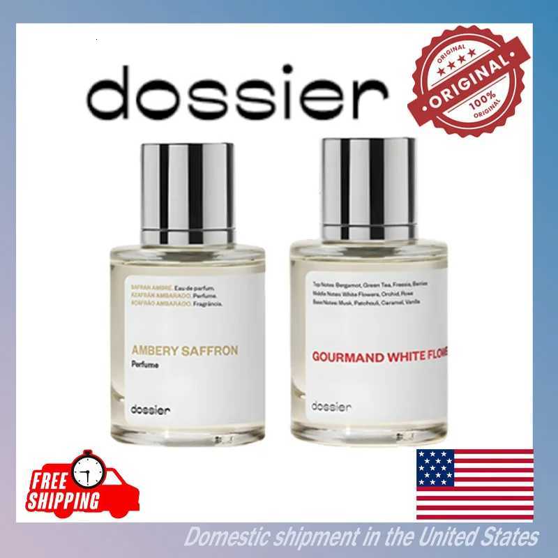 Dossier Ambery Saffron Gourmand White Flowers Arabian Womens Perfume Cologne for Man Pheromone Fragrance Spray Birthday PresentT251113