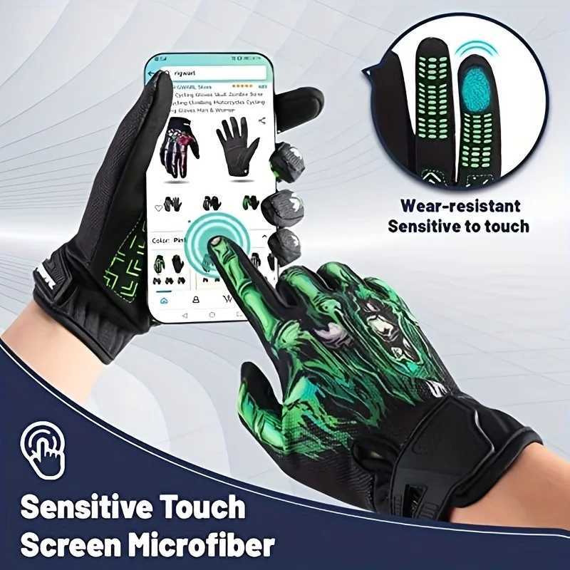 RIGWARL Outdoor Bicycle Riding Gloves Spring Autumn Bicycle Gloves Ghost Claws Full Finger Anti-slip Motorcycle Bicycle GloveC250412