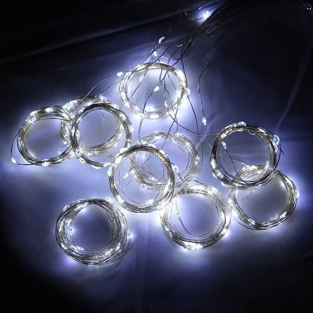 LED Curtain Fairy Lights USB Battery Powered String Lights Christmas Garland For New Year Party Wedding Camping Home Decoration M251113