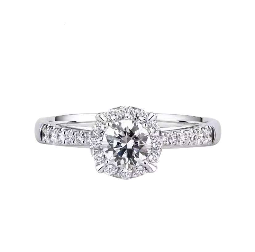 Real D Color Fashion Ring 18k White Gold Plated 925 Silver Ring With Vvs1 Moissanite Diamond Custom Promise Rings