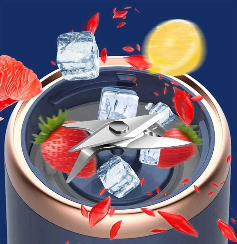 1set-New Portable Juicer with 2 Cups USB Rechargeable Mini Blender Fresh Juicer Cup Personal Sized Smoothie Blender C251113
