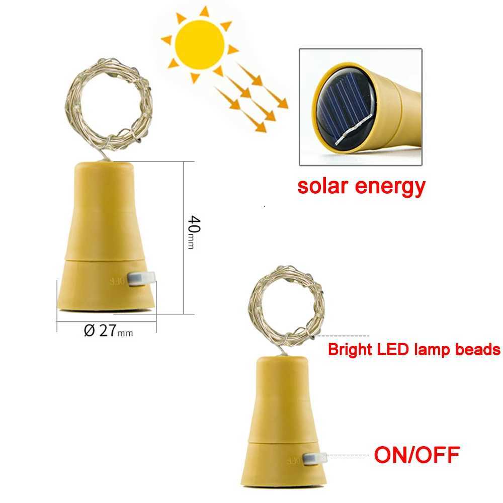 Solar Power Wine Bottle Lights LED Waterproof String Light outdoor Fairy Garland Lights Christmas Wedding bar hotel Decoration M251113