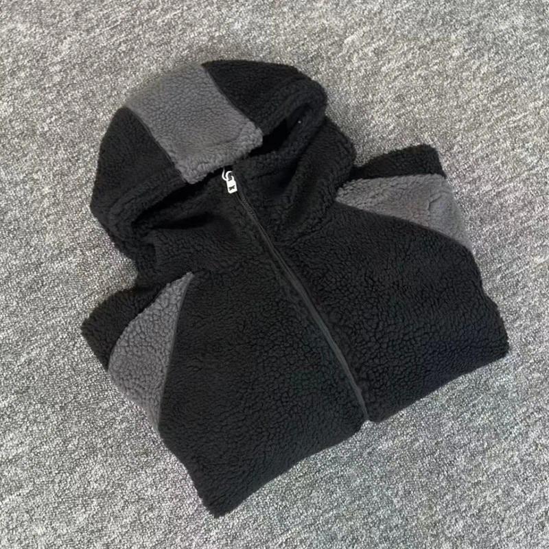 Men's Wool coat Casual Unique zip-up Hooded Granular Fleece Comfortable Fabric Warm High Quality polar fleece Jacket Men Women Thick Hoodies