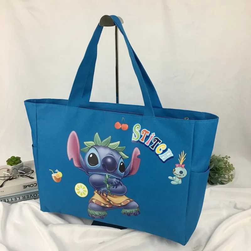 Disney New Disney Sewing Super Toilet Portable Shopping Bag Splicing Waterproof Folding Cartoon Canvas Travel BagXJ250412