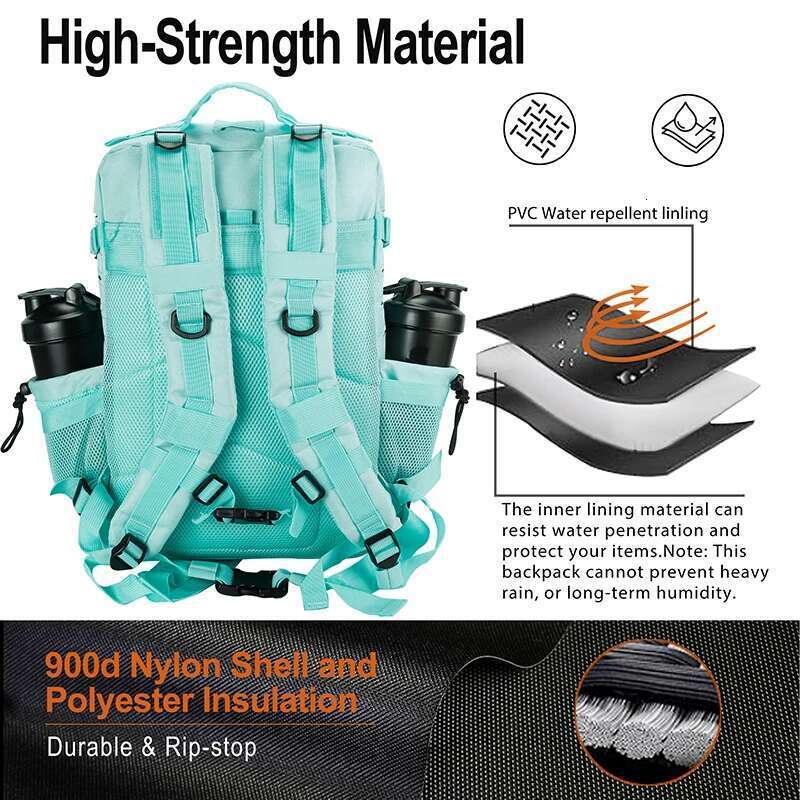 LHI Tactical Backpack For Women Large Waterproof Molle Daypack 3 Day Bug Out Bag Travel Hiking Rucksack With Bottle Holder