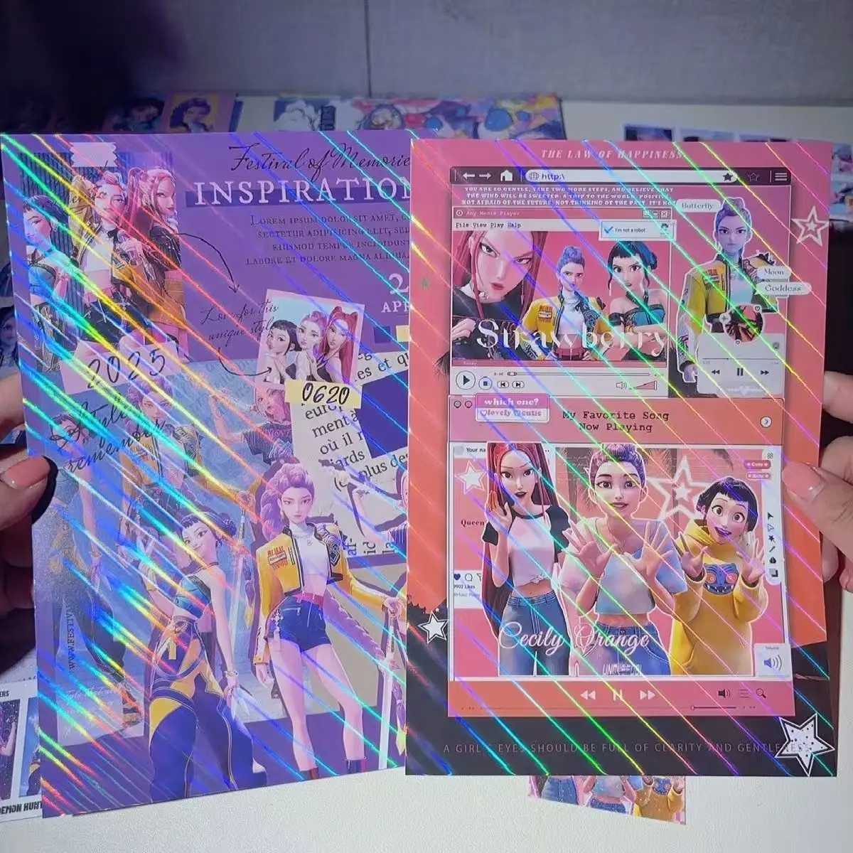 30pcs K-POP Demon Hunters 155x27cm Anime Gift Rumi Mila Zoe peripheral greeting cards bookmark Pack Creative Lucky Bag Z251111