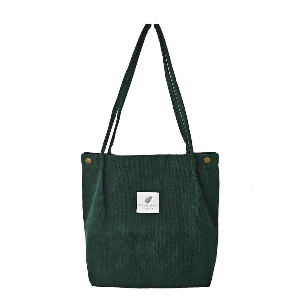 designer bag Large capacity tote versatile student women's shopping sail bag, corduroy shoulder bag