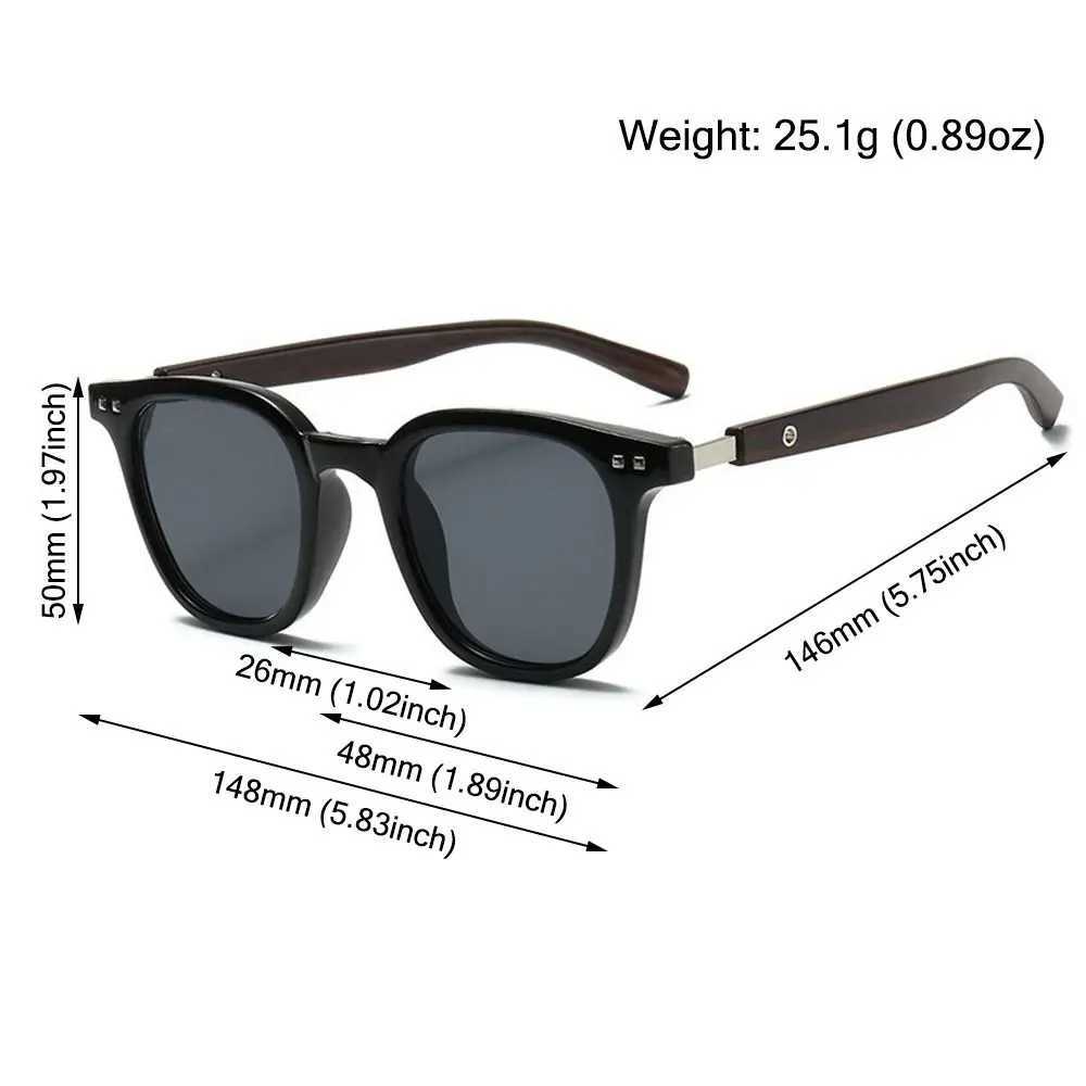 Trendy Retro Wood Grain Sunglasses for Women and Men New Square Frame Sun Glasses UV Protection Cycling Eyewear Outdoor StreetC250412