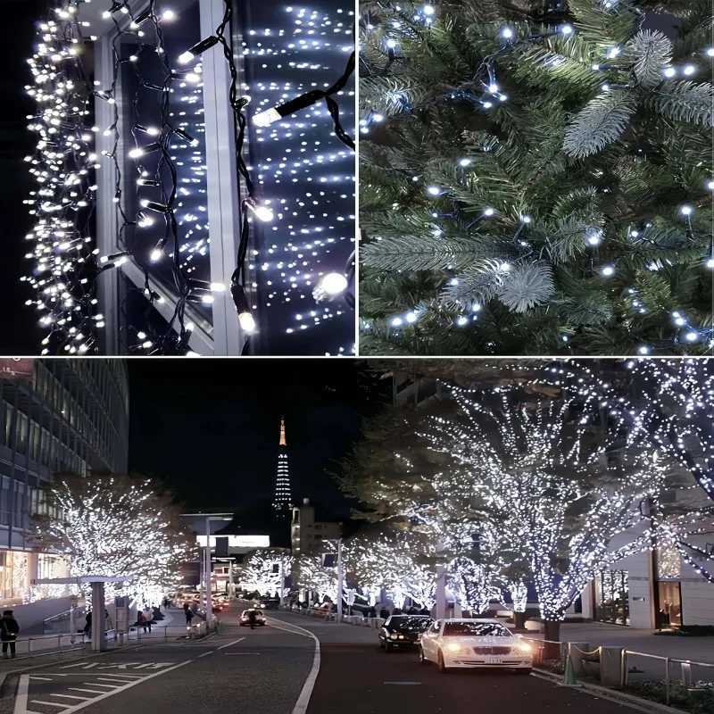 LED Solar String Lights Solar Powered with 8 Modes Waterproof Fairy Lights for Christmas Patio Garden Tree Party Yard Decoration M251113