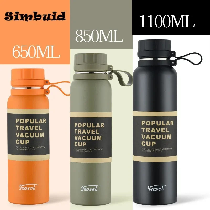 1PCS Stainless Steel Thermos with Tea Filter Double Wall Vacuum Flask Sports Outdoor Fitness Thermal Bottle Insulation Cup 251107 W260226