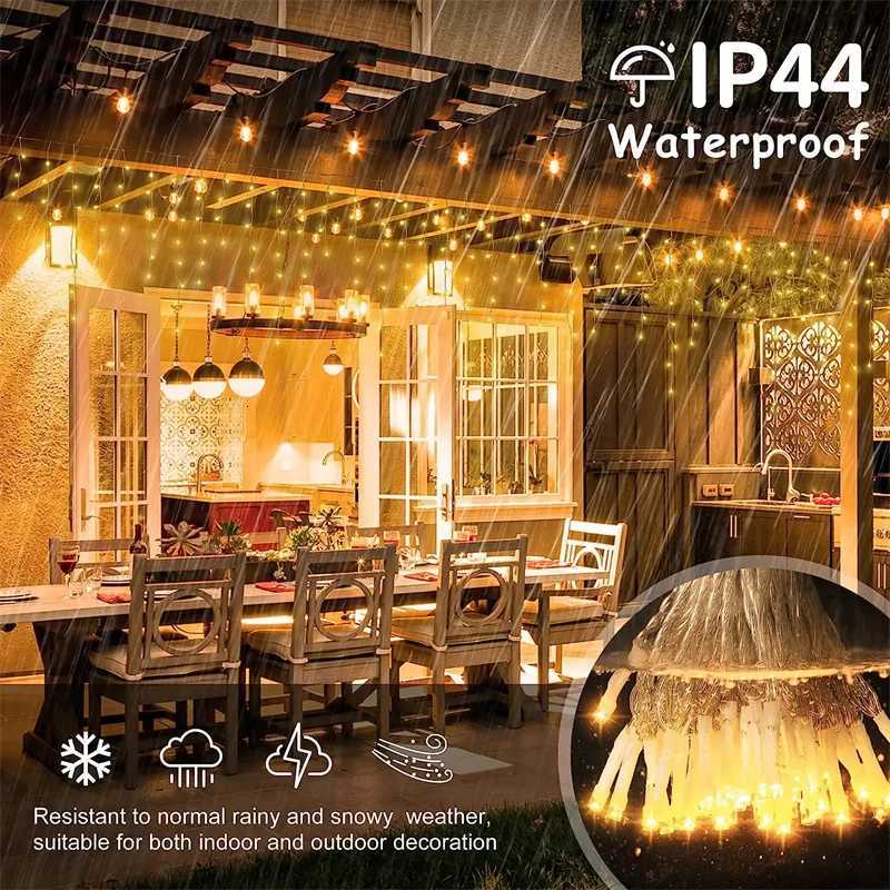 2025 Christmas Lights Street Garland Led Icicle Curtain Lights White Flash Outdoor Festoon Fairy Light Wedding New Year Decor M251113