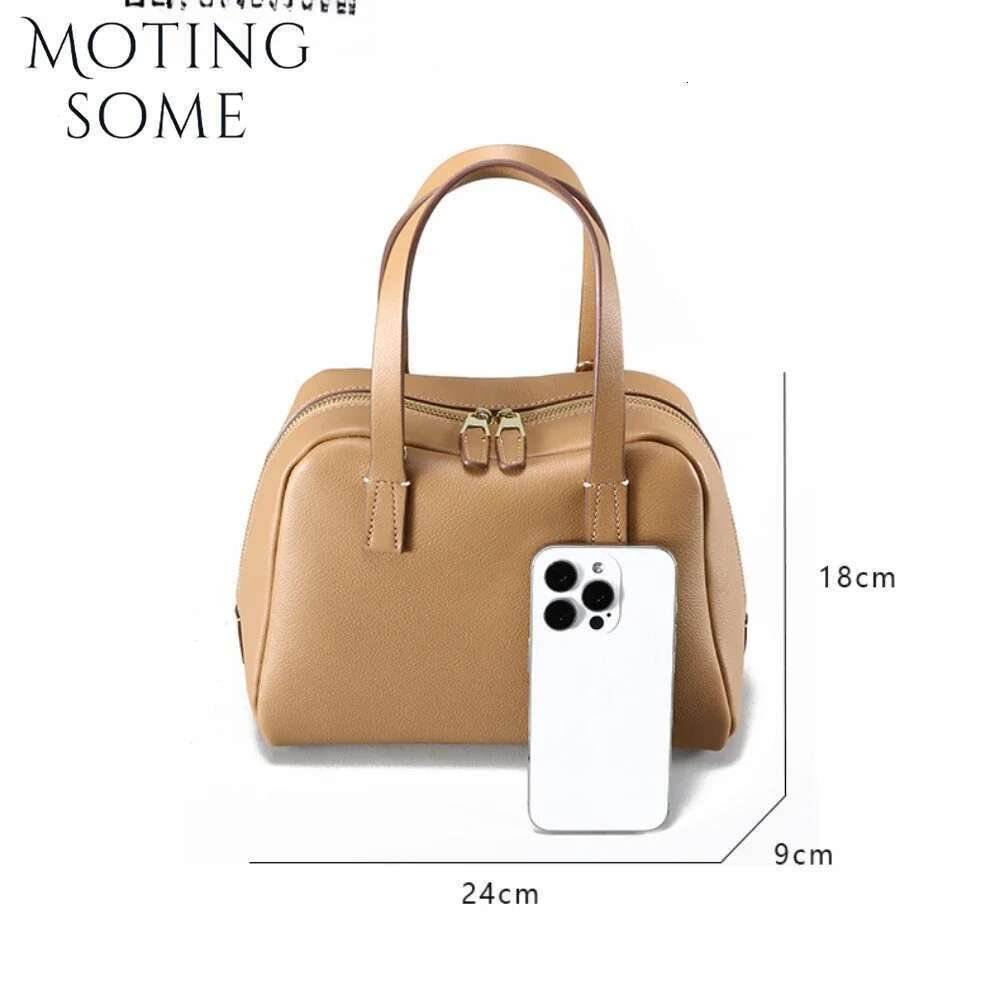 Motingsome Bag For Women 2025 New First-Layer Cowhide Bobe Bags Lady Commuter Shoulder Messenger Retro Bowg Handbag