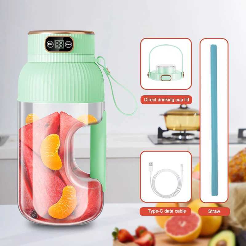 1000 milliliters portable juicer mixer - fruit juicer, USB charging lemon and orange juice juicer cup, mixed juice mixer C251113