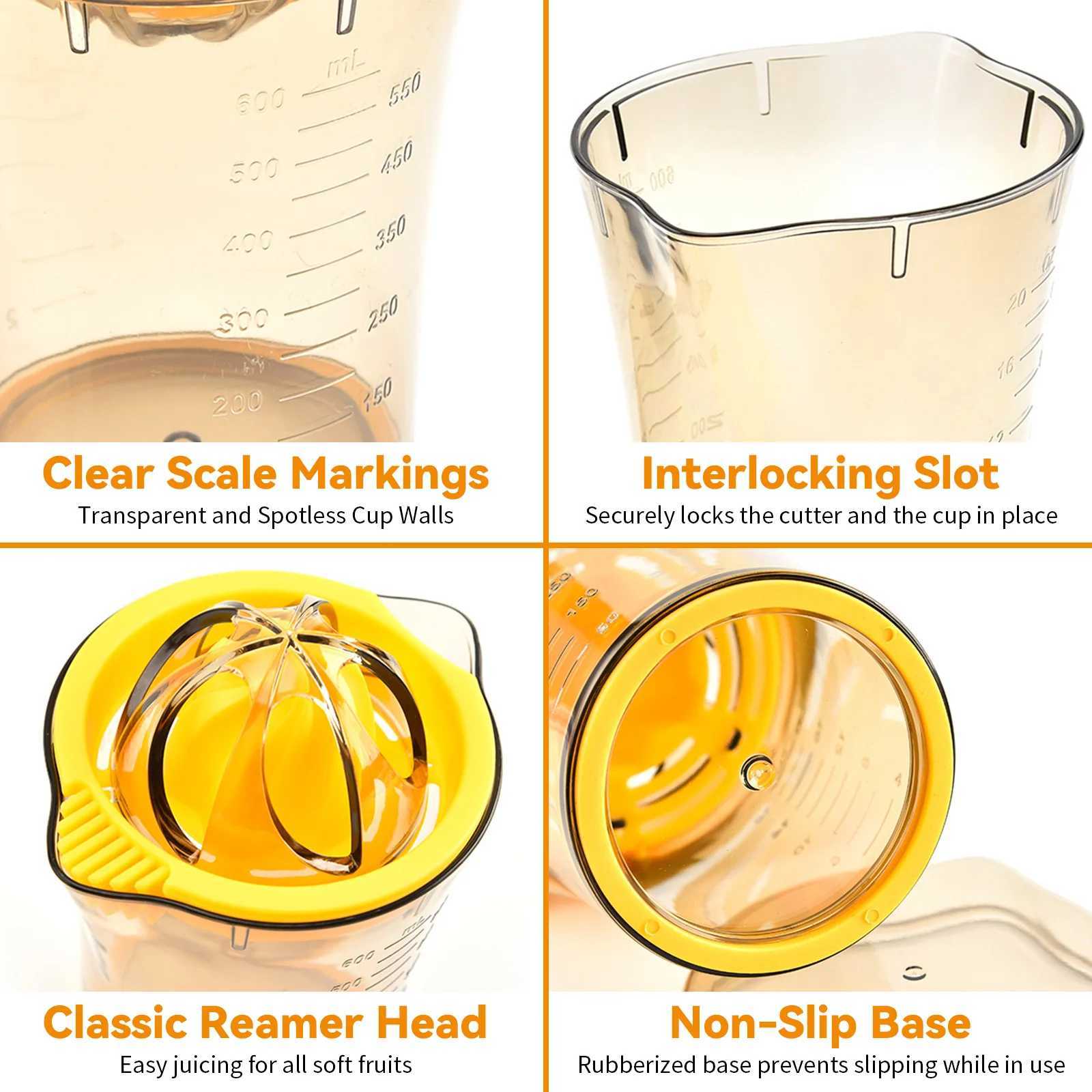 Fruit Lemon Orange Juicer Household Small Juicer Portable Manual Juicer Hand Squeezer with Built-in Measuring Cup C251113