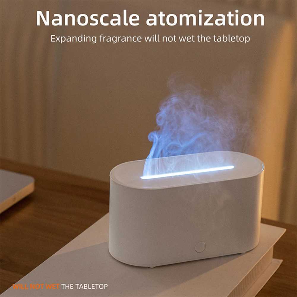Colorful Flame Fire Diffuser Humidifier Essential Oil Diffusers Ultra Quiet Aroma EssentialOils Aromatherapy 7 Colors Modes Y251113
