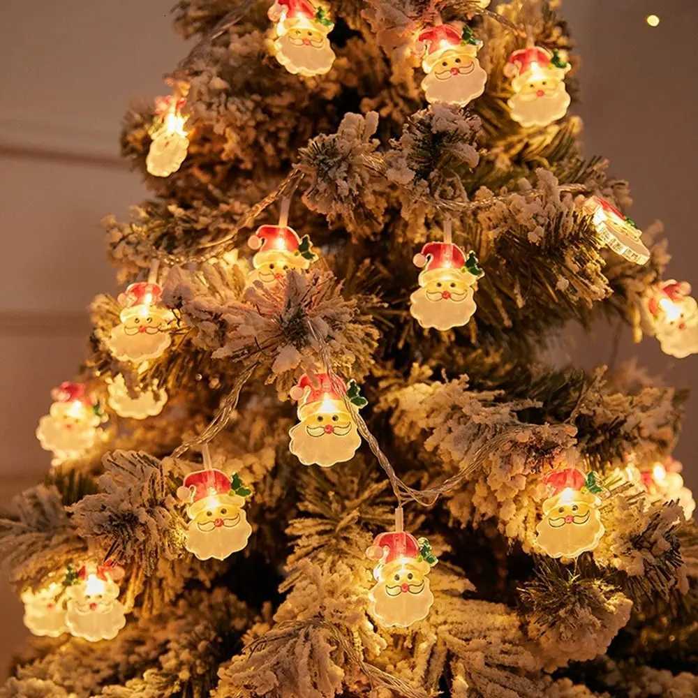 New 15M 10LED Christmas LED String Warm Light Santa Claus Snowman LEDLights String DIY Colorful Garland Lights Christma M251113