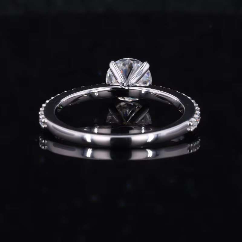 Starsgem Rings 14K Round Brilliant Cut Championship Engagement Diamond Moissanite Ring