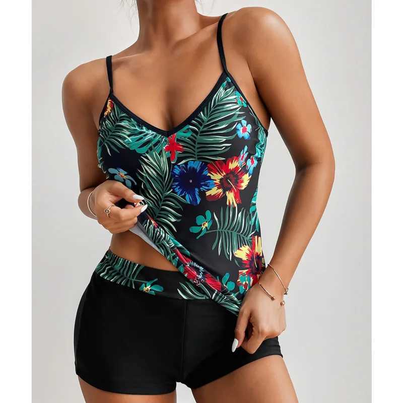 Sexy Large Swimsuits Plus Size Tankini Sets Female Swimwear Beach Wear Two-Piece Bathing Suit Sports Pool Womens Swimming SuitW251113