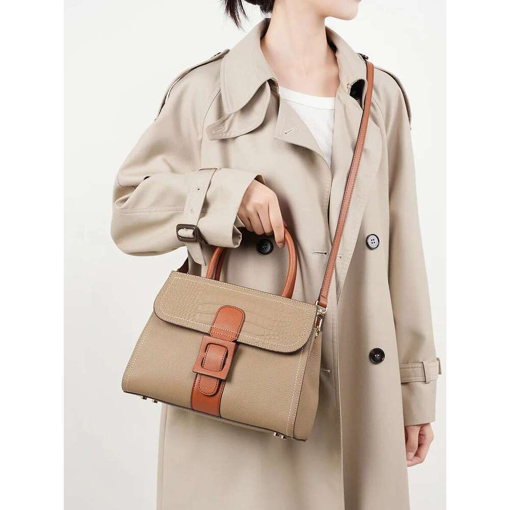 Handbags Female Crossbody Small Square Shoulder Bag Mom Women Bags New Fashion 2025 Genuine Cowhide Leather Satchel
