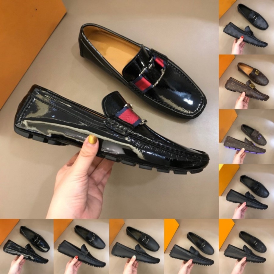 2026 Genuine Leather luxurious Mens Moccasins Dress Shoes Designer Men Loafers Handmade Formal Slip on Male Boat Dress Shoes des chaussures Designer Loafers men