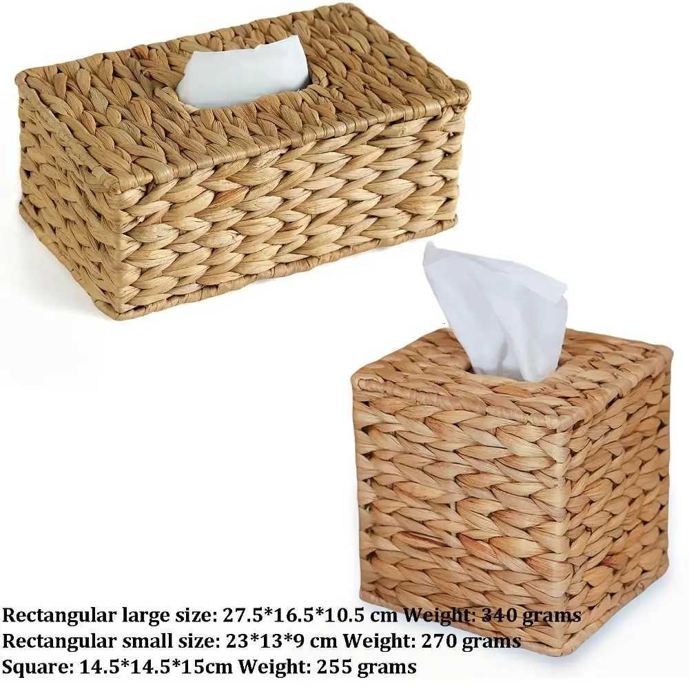 Straw Woven Tissue Box Cover Natural Decorative Tissue Box Household Environmental Protection Dryer Sheets Holder Y251112