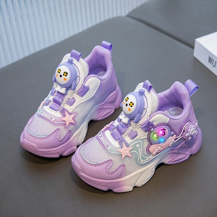 designer shoes 2025 new Girls' shoes autumn style girls' dad shoes children's internet celebrity luminous shoes big kids' sneakers