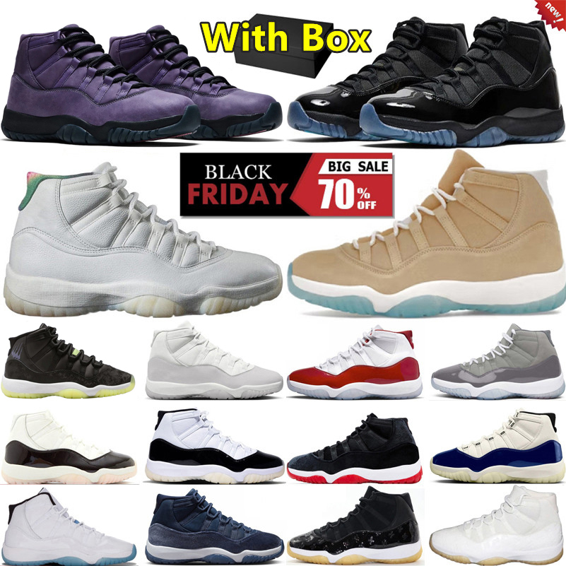 with box 11 11s mens basketball shoes 2025 Gamma Blue Mojave H-Town Newsprint Inner Beast 285 Cherry Cool Grey Grand Finale men women trainers sports sneakers sneaker