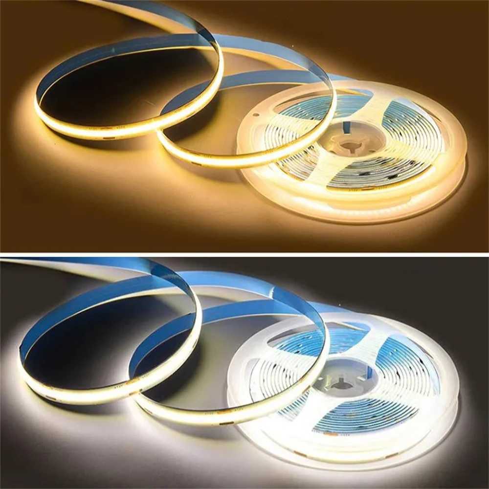 USB 5V COB Led Strip Dimmable LED Strip Lights 320 Leds/m Self-adhesive Flexible Led Ribbon for Kitchen Cabinet Mirror Bedroom W251112