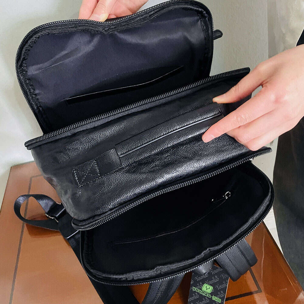 Backpack men's casual computer backpack woven fashionable large capacity travel bag