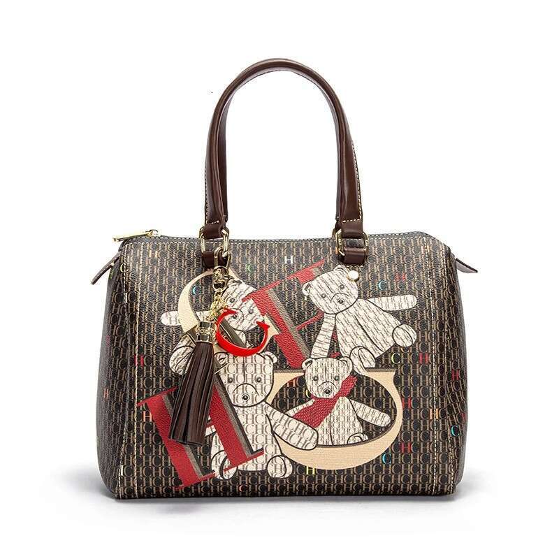 CHHC Advanced Creative Handbag, Women's Underarm Tote Cowhide Printed Color Contrasting Pillow Bag, Crossbody, Fashionable And Versatile